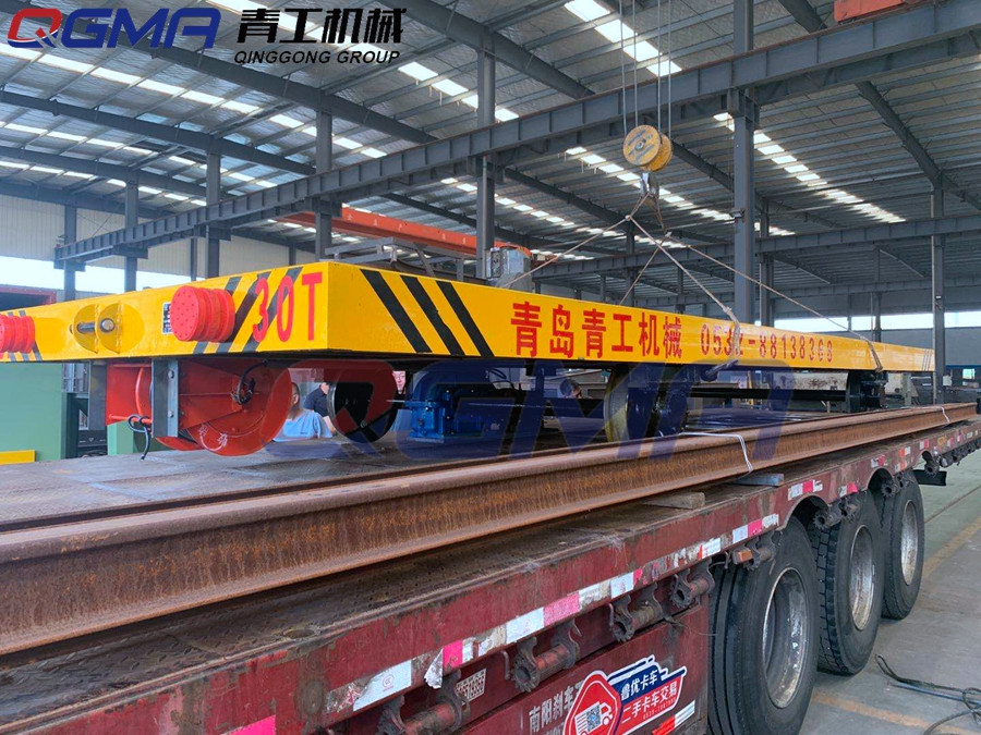 意昂注册30T轨道平车发往广东