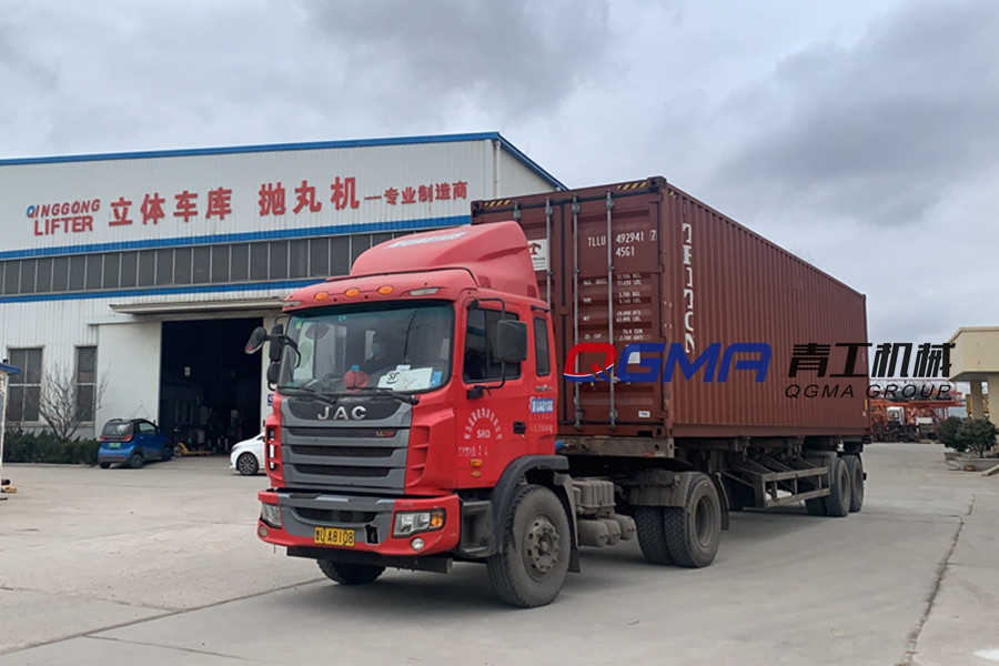 出口到马来西亚的意昂注册型钢抛丸机已发货