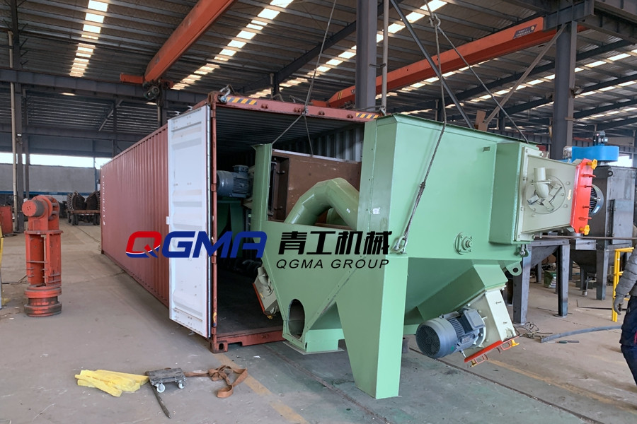 出口到马来西亚的意昂注册型钢抛丸机已发货